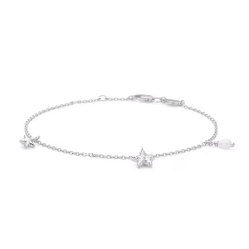 STUDIO Z STARFISH LUSTRE ARMBÅND I SØLV MED PERLE - 7153903