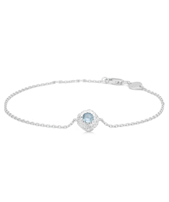 STUDIO Z WILD CLIFF SØLV ARMBÅND MED BLÅ ZIRKON - 7157911