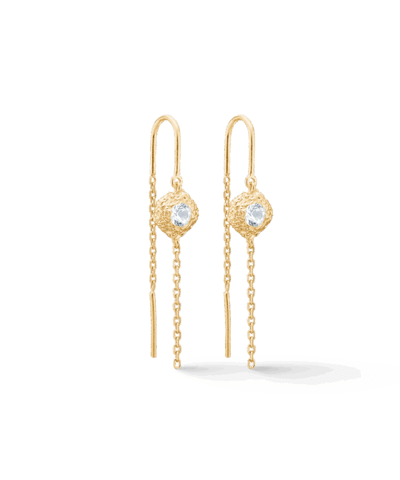 STUDIO Z WILD CLIFF SØLV FORGYLDT ØRERINGE MED ZIRKON - 7207910