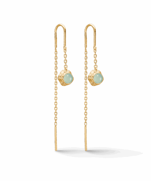 STUDIO Z ENDLES WAVES SØLV FORGYLDT ØRERINGE GRØNNE ZIRKON - 7207913