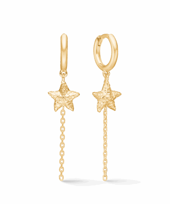 STUDIO Z STARFISH LUSTRE SØLV FORGYLDT ØRERINGE MED SØSTJERNE - 7210903