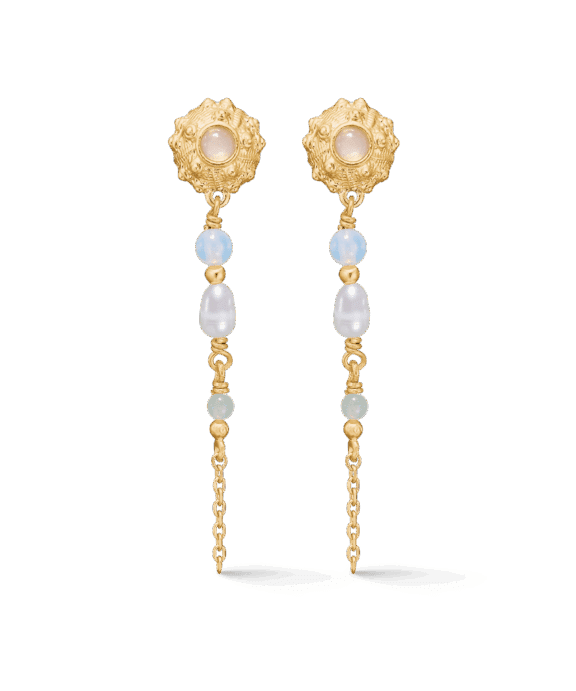 STUDIO Z URCHIN ELEGANCE SØLV FORGYLDT ØRERINGE MED PERLE -7217920