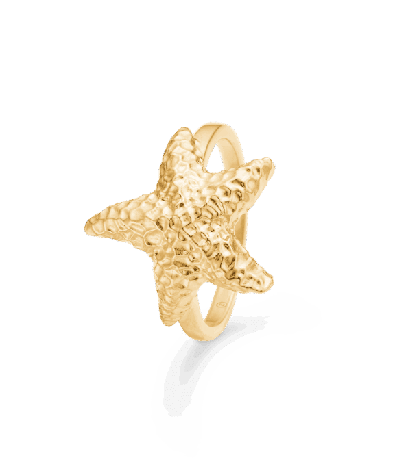 STUDIO Z STARFISH LUSTRE SØLV FORGYLDT RING - 7240903