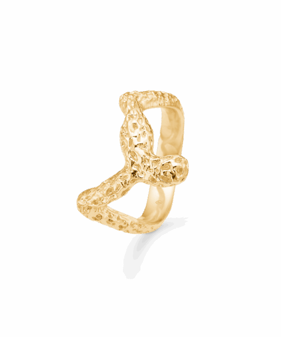 STUDIO Z WILD CLIFF SØLV FORGYLDT RING - 7240909