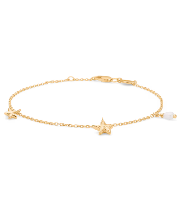 STUDIO Z STARFISH LUSTRE SØLV FORGYLDT ARMBÅND PERLE - 7253903