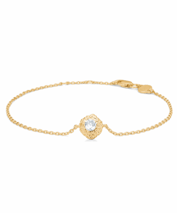 STUDIO Z WILD CLIFF SØLV FORGYLDT ARMBÅND HVID ZIRKON - 7257910