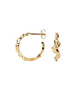 CAMILLE BRINCH CONTRAST FUSION HOOPS ØRERINGE FORGYLDT SØLV - COFH-FG