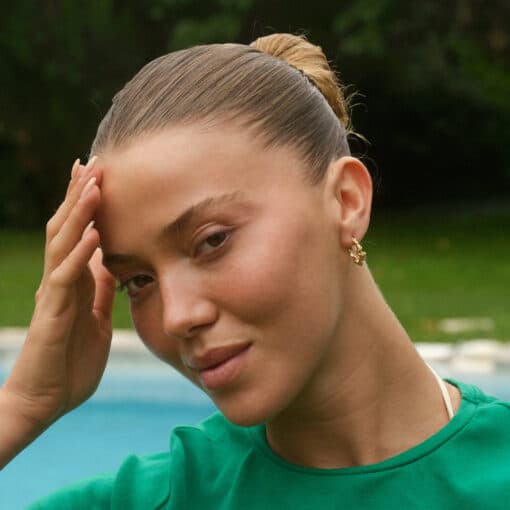 CAMILLE BRINCH CONTRAST FUSION HOOPS ØRERINGE FORGYLDT SØLV - COFH-FG - Image 2