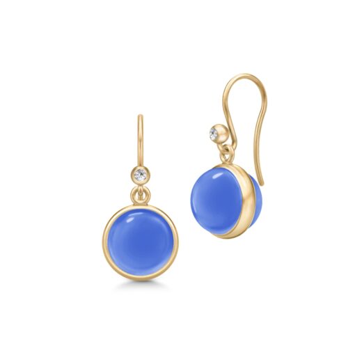 JULIE SANDLAU PRIME ØRERINGE SOM HÆNGER MED ROYAL BLUE KRYSTAL - HKS181GDROBLCRCZ