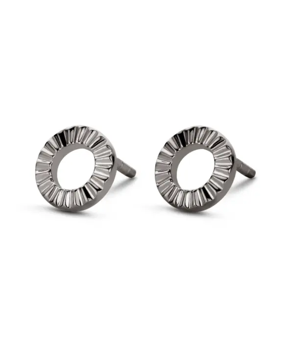 SPIRIT ICONS ‘PEAK’ ØRERINGE RHUTINERET SØLV - 40843