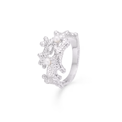 STUDIO Z REEF ESSENCE SØLV RING MED PERLE- 7143921