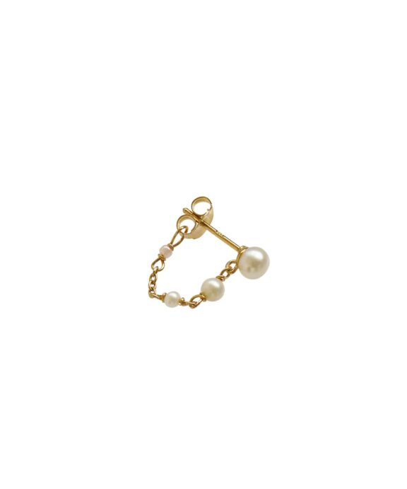 STINE A CÂLIN SINGLE ØRERING SØLV FORGYLDT - 1374-02-S