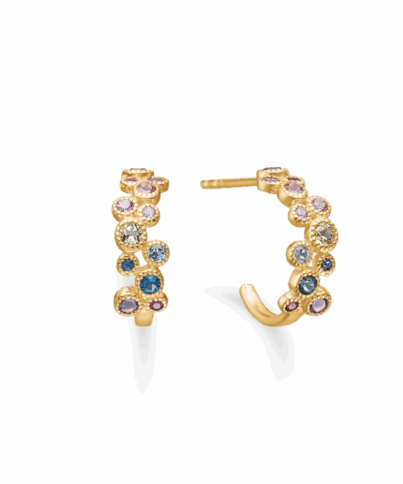 MADS Z LUXURY RAINBOW PETIT 14 KARAT GULD ØRERINGE - 1514067
