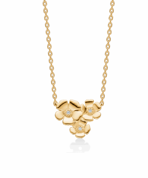 MADS Z FLEUR HALSKÆDE 14 KARAT GULD MED MED BRILLANTER - 1521108