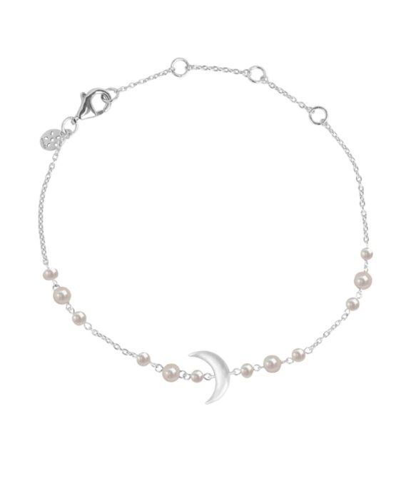BYBIEHL SUMMER MOON ARMBÅND SØLV MED PERLER - 2-5203WP-R