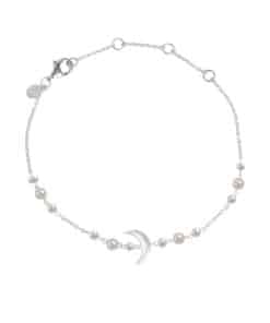 BYBIEHL SUMMER MOON ARMBÅND SØLV MED PERLER - 2-5203WP-R