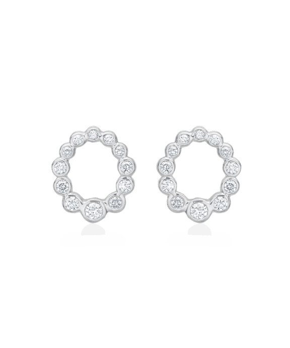 MADS Z AURORA´S KISS ØRERINGE SØLV MED HVIDE TOPASER - 2116115