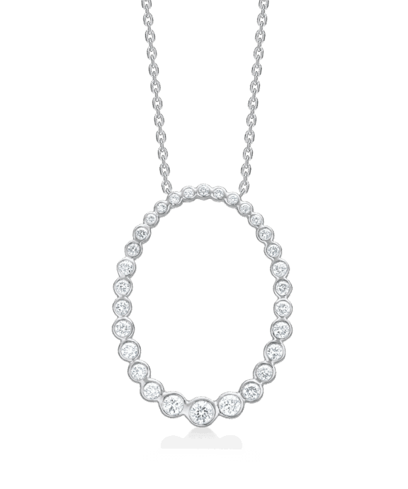 MADS Z AURORA´S KISS HALSKÆDE SØLV MED HVIDE TOPASER - 2126116