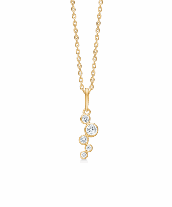 MADS Z LUCY VEDHÆNG 8 KARAT GULD MED STEN - 3337034