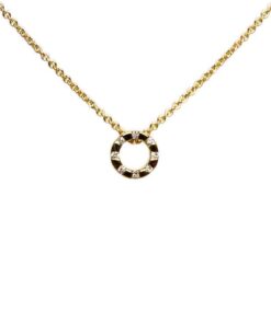 CHRISTOFFERSEN JEWELLERY HALSKÆDE 14 KARAT GULD CIRKEL MED 0,06 CARAT BRILLANTER – 2000121