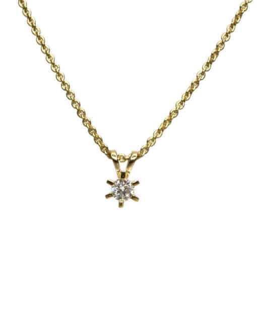 CHRISTOFFERSEN JEWELLERY CARLA VEDHÆNG 14 KARAT GULD MED BRILLANT 0,25 CARAT - 4000161