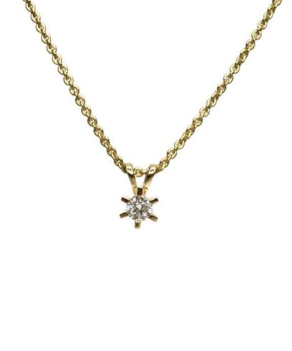 CHRISTOFFERSEN JEWELLERY CARLA VEDHÆNG 14 KARAT GULD MED BRILLANT 0,25 CARAT - 4000161