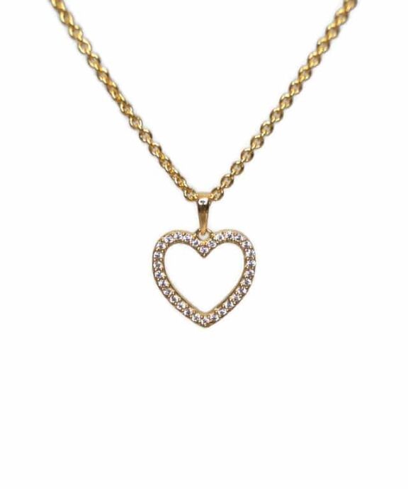 CHRISTOFFERSEN JEWELLERY HJERTE VEDHÆNG 8 KARAT GULD MED ZIRKONIA – 4500204-3