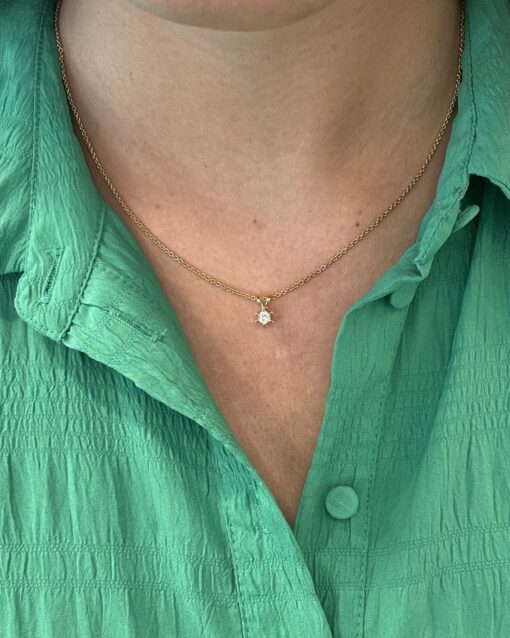 CHRISTOFFERSEN JEWELLERY CARLA VEDHÆNG 14 KARAT GULD MED BRILLANT 0,25 CARAT - 4000161 - Image 3