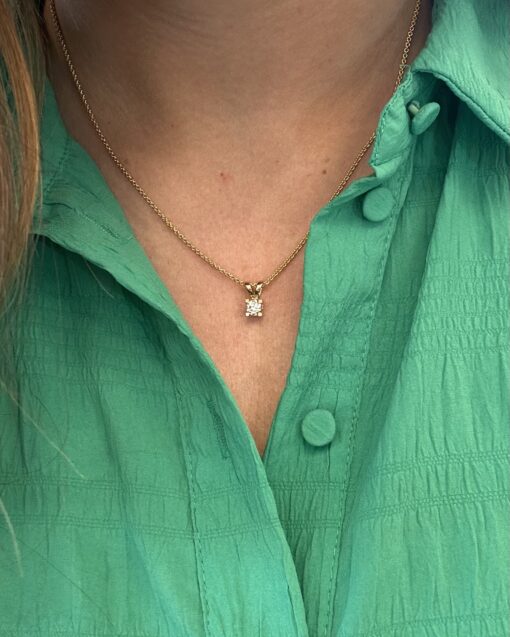 CHRISTOFFERSEN JEWELLERY EVA VEDHÆNG 14 KARAT GULD MED BRILLANT 0,38 CARAT – 4000516 - Image 3