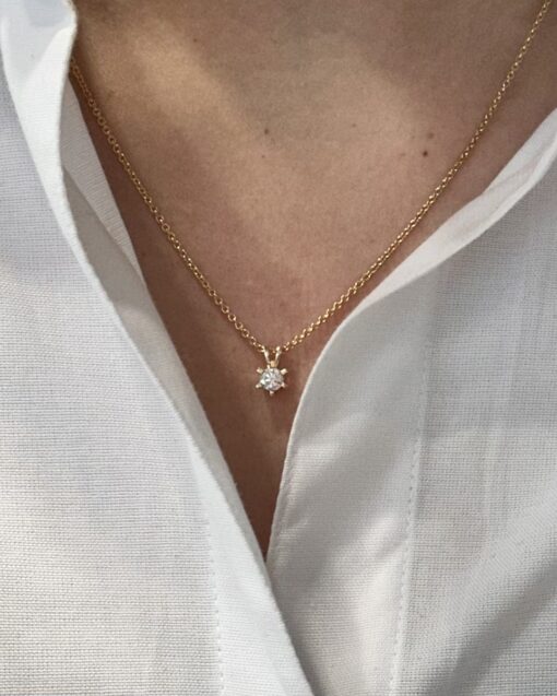 CHRISTOFFERSEN JEWELLERY CARLA VEDHÆNG 14 KARAT GULD MED BRILLANT 0,38 CARAT – 4000171 - Image 3