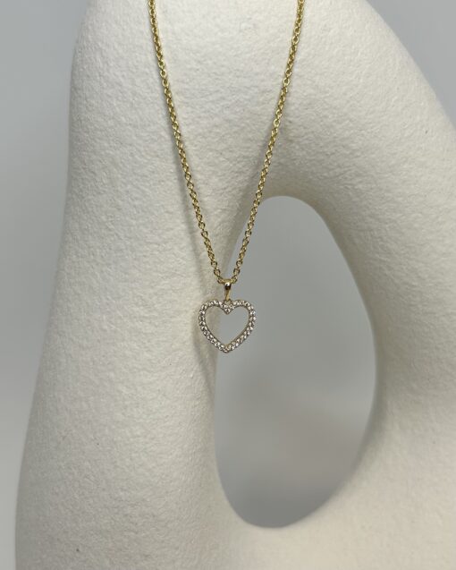 CHRISTOFFERSEN JEWELLERY HJERTE VEDHÆNG 8 KARAT GULD MED ZIRKONIA – 4500204-3 - Image 4