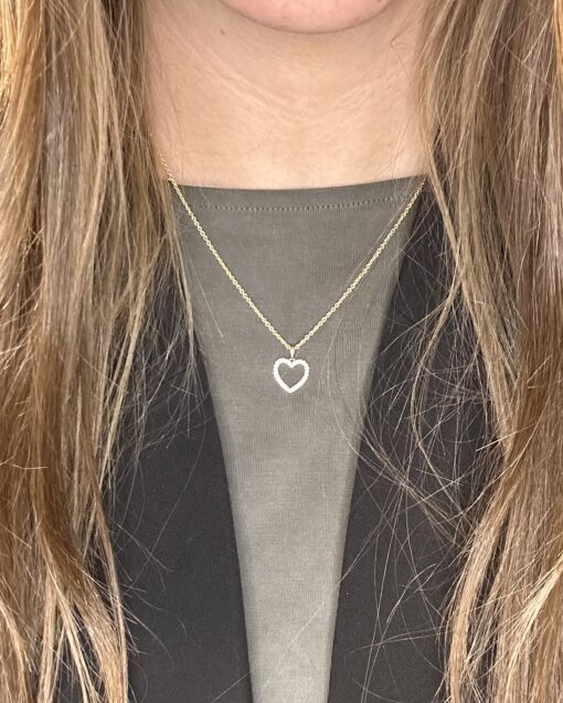 CHRISTOFFERSEN JEWELLERY HJERTE VEDHÆNG 8 KARAT GULD MED ZIRKONIA – 4500204-3 - Image 3