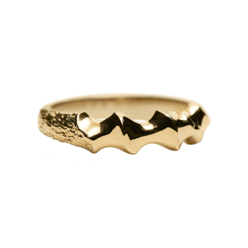 CAMILLE BRINCH SMALL PHOENIX FLAMES RING SØLV FORGYLDT - SPFLR-FG