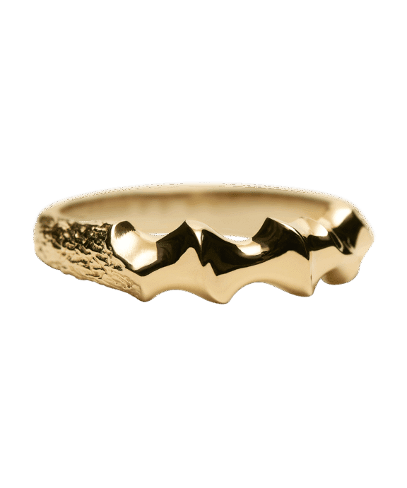 CAMILLE BRINCH SMALL PHOENIX FLAMES RING SØLV FORGYLDT - SPFLR-FG