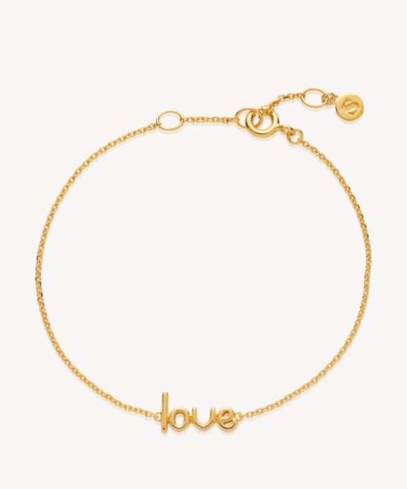 SISTIE FAM LOVE ARMBÅND I FORGYLDT SØLV 15-18 CM - Z3066GS