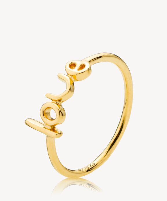 SISTIE FAM LOVE RING I FORGYLDT SØLV - Z4060GS