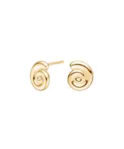 NORDAHL JEWELLERY SNEGLEHUS ØRESTIKKER I FORGYLDT SØLV - 30260455900