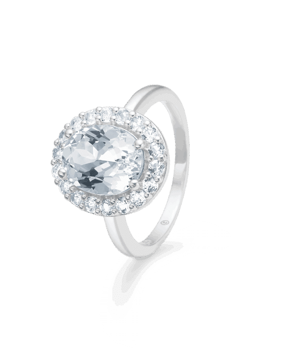 MADS Z CELESTIAL BY MEDINA RING I SØLV MED MED HVID TOPAS - 3146901