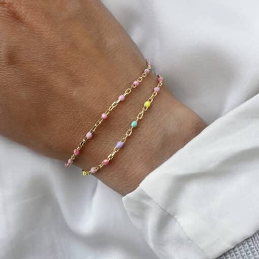 SCROUPLES ARMBÅND MULTICOLOR EMALJE FORGYLDT SØLV 17+2 CM - 39392A,M - Image 2