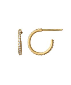 BYBIEHL MINI SPARKLE HOOP FORGYLDT SØLV MED ZIRKONIA - 4-029A-GP