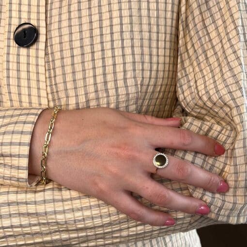 SCROUPLES ARMBÅND OVAL FORGYLDT SØLV - 611312 - Image 2