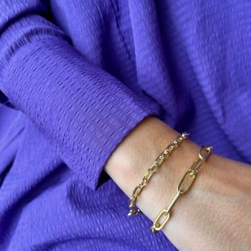 SCROUPLES ARMBÅND OVAL FORGYLDT SØLV - 611312 - Image 4