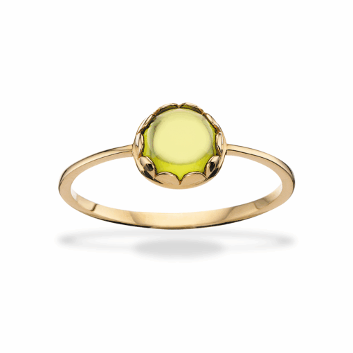 SCROUPLES 14 KARAT GULD RING MED PERIDOT - 710635