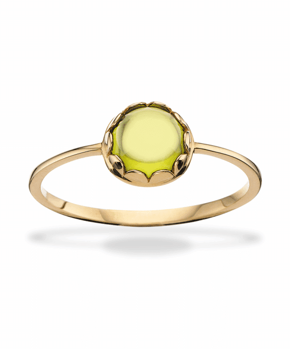 SCROUPLES 14 KARAT GULD RING MED PERIDOT - 710635