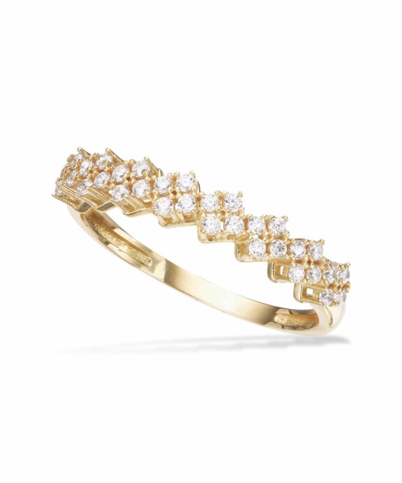 SCROUPLES RING I 8 KARAT GULD MED STEN - 714913