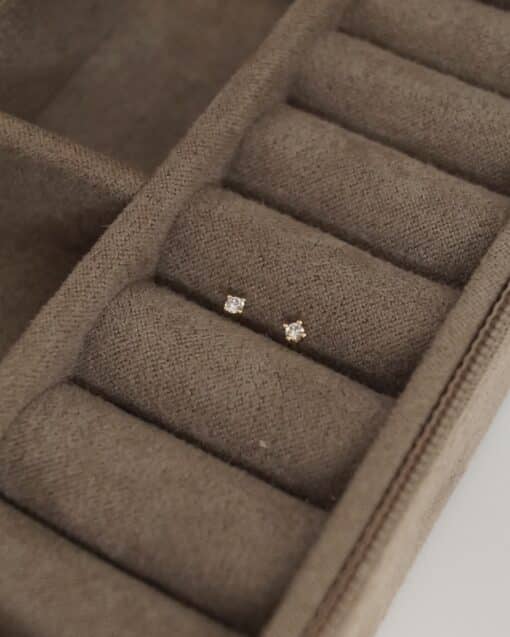 CHRISTOFFERSEN JEWELLERY ØRESTIKKER 14 KARAT GULD MED ZIRKONIA  – 3000405 - Image 2
