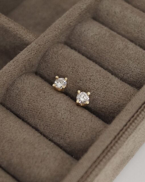 CHRISTOFFERSEN JEWELLERY EVA ØRESTIKKER 14 KARAT GULD MED 2 X 0,20 CARAT BRILLANT – 3000162 - Image 3