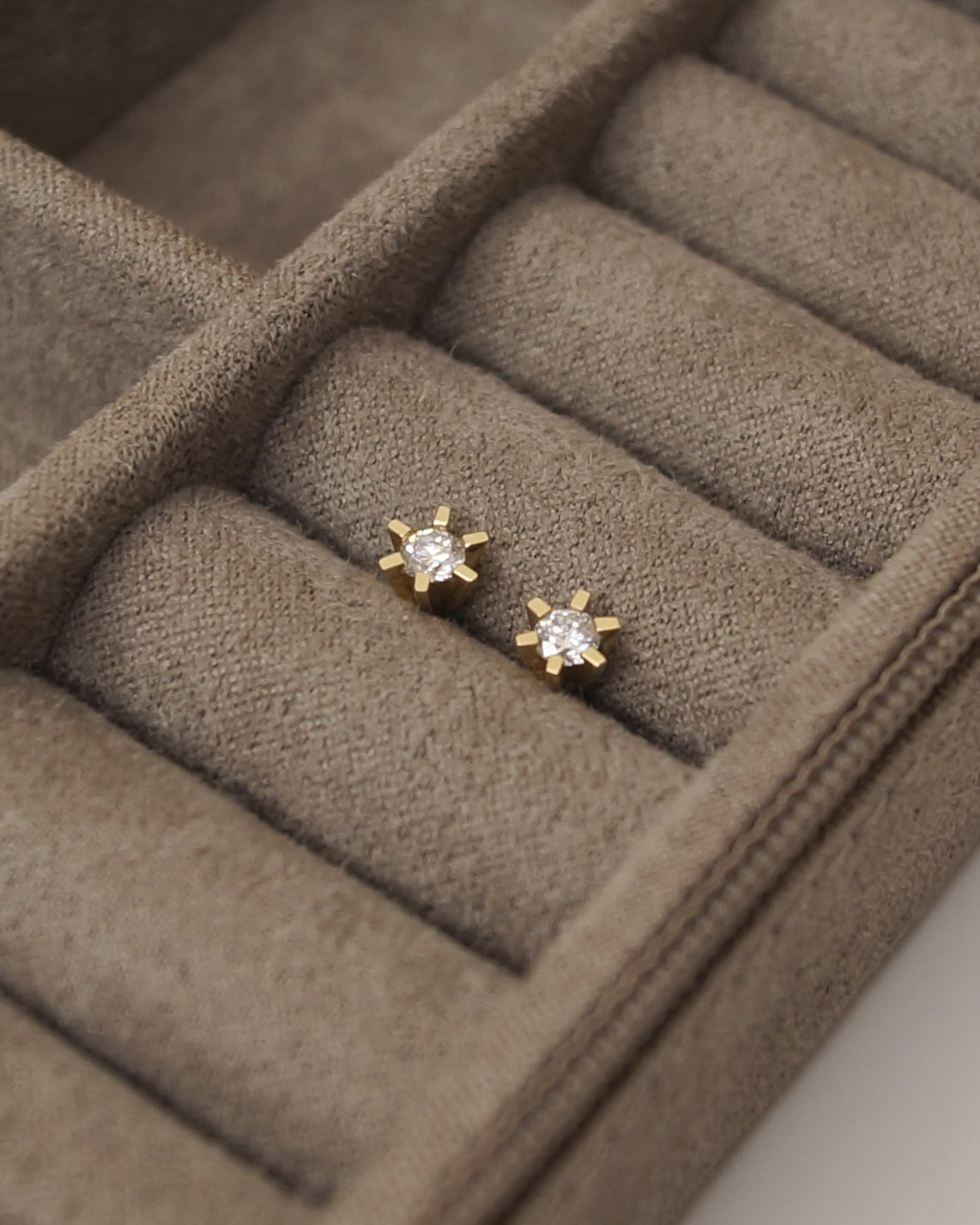 CHRISTOFFERSEN JEWELLERY CARLA ØRESTIKKER 14 KARAT GULD MED 2 X 0,15 CARAT BRILLANT – 3000145 - Billede 2