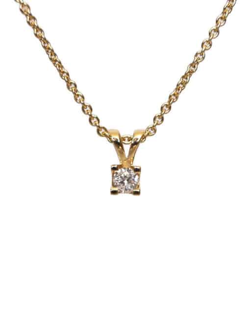 CHRISTOFFERSEN JEWELLERY EVA VEDHÆNG 14 KARAT GULD MED BRILLANT 0,25 CARAT – 4000178