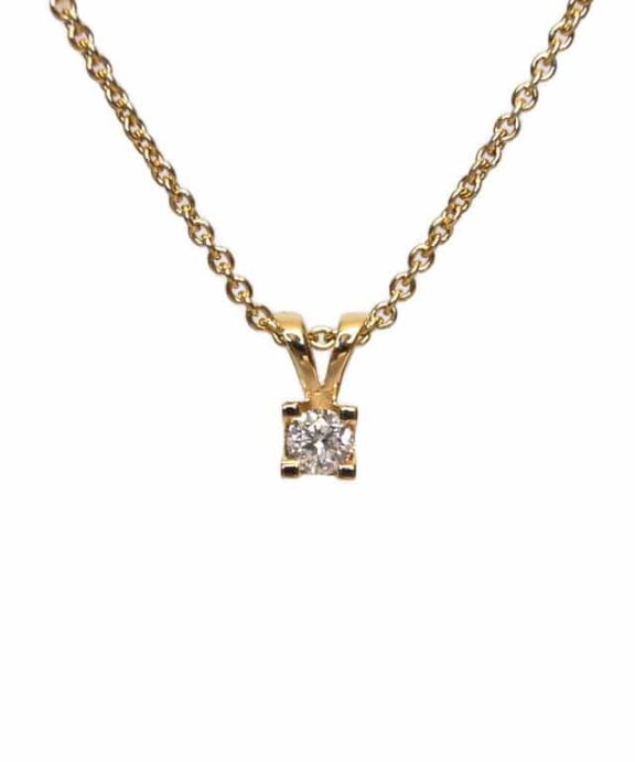 CHRISTOFFERSEN JEWELLERY EVA VEDHÆNG 14 KARAT GULD MED BRILLANT 0,25 CARAT – 4000178